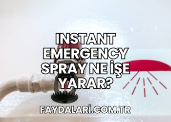 Instant Emergency Spray Ne İşe Yarar?