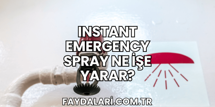 Instant Emergency Spray Ne İşe Yarar?