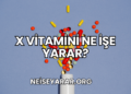 X Vitamini Ne İşe Yarar?