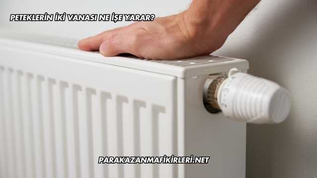 Peteklerin İki Vanası Ne İşe Yarar?