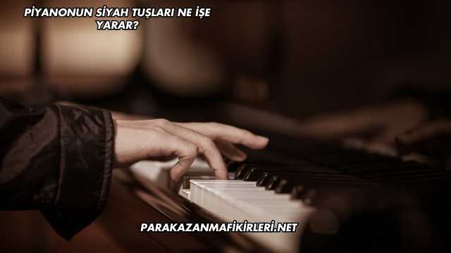 Piyanonun Siyah Tuşları Ne İşe Yarar?
