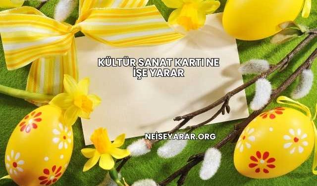 Kültür Sanat Kartı Ne İşe Yarar