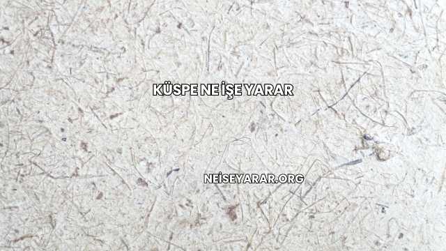 Küspe Ne İşe Yarar