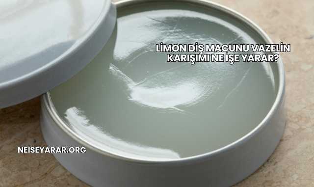 Limon Diş Macunu Vazelin Karışımı Ne İşe Yarar?