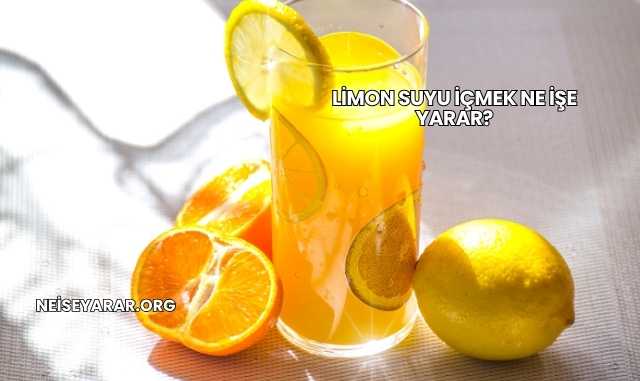 Limon Suyu İçmek Ne İşe Yarar?