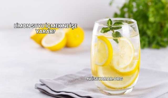 Limon Suyu İçmek Ne İşe Yarar?