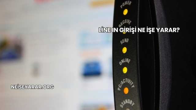 Line In Girişi Ne İşe Yarar?