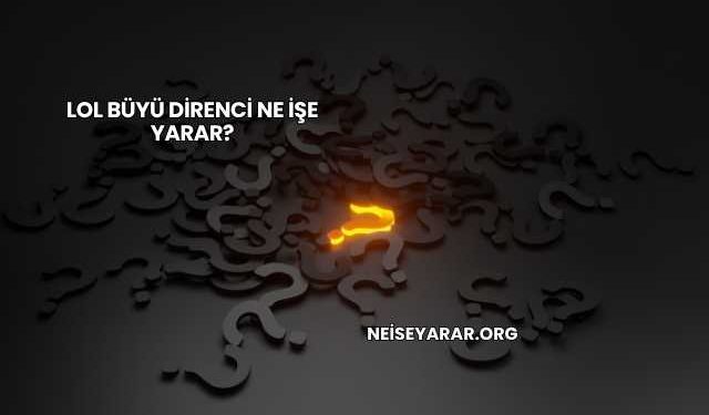 LoL Büyü Direnci Ne İşe Yarar?