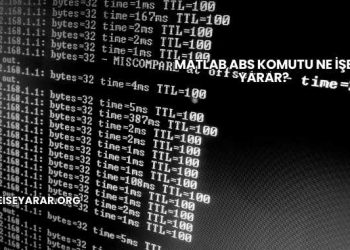 Matlab Abs Komutu Ne İşe Yarar?
