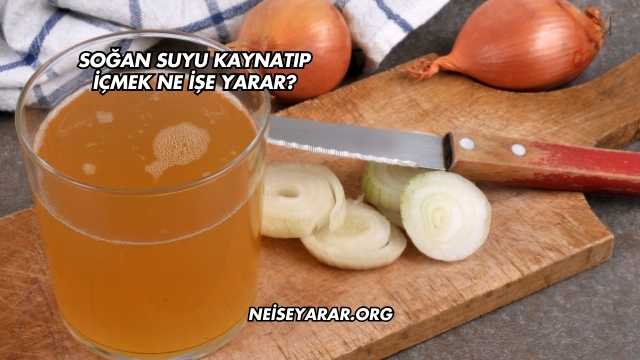 Soğan Suyu Kaynatıp İçmek Ne İşe Yarar?