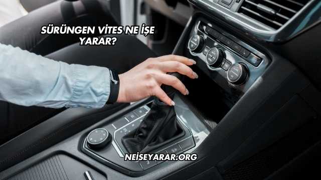 Sürüngen Vites Ne İşe Yarar?