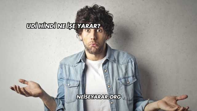 Udi Hindi Ne İşe Yarar?