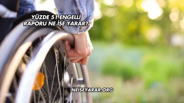 Yüzde 51 Engelli Raporu Ne İşe Yarar?
