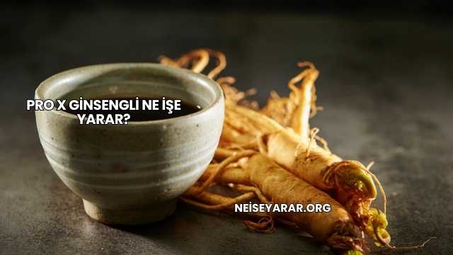Pro X Ginsengli Ne İşe Yarar?