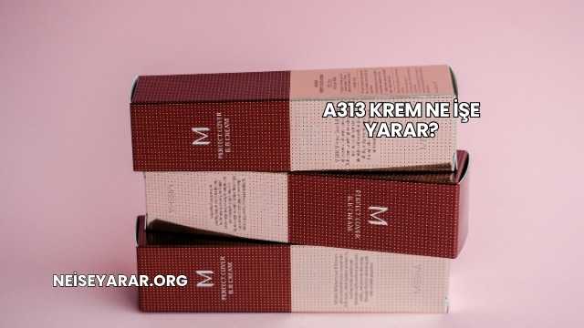 A313 Krem Ne İşe Yarar?