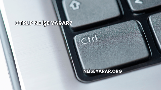 Ctrl P Ne İşe Yarar?