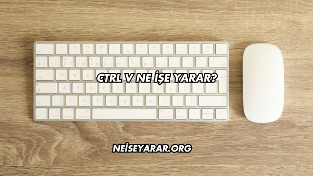 Ctrl V Ne İşe Yarar?