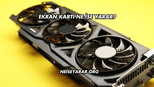 Ekran Kartı Ne İşe Yarar?